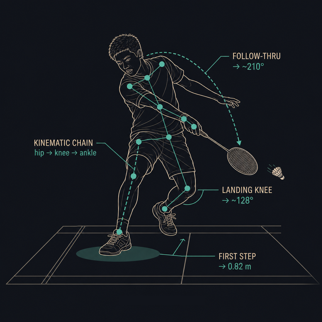 Smash landing follow-through coaching plate