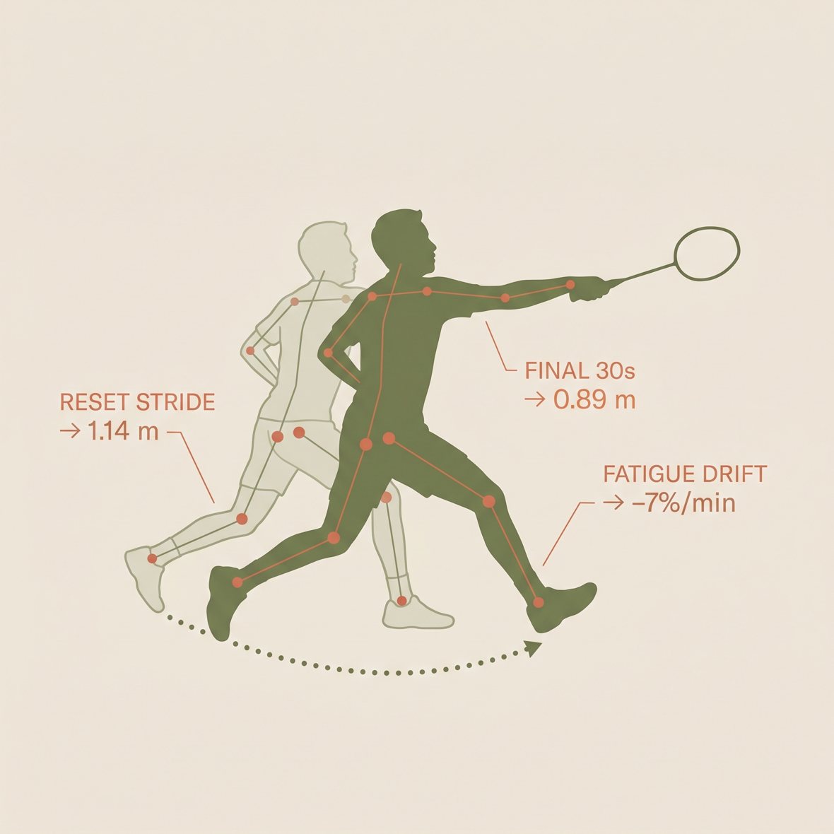 Recovery stride illustration, not a force-plate lunge grade
